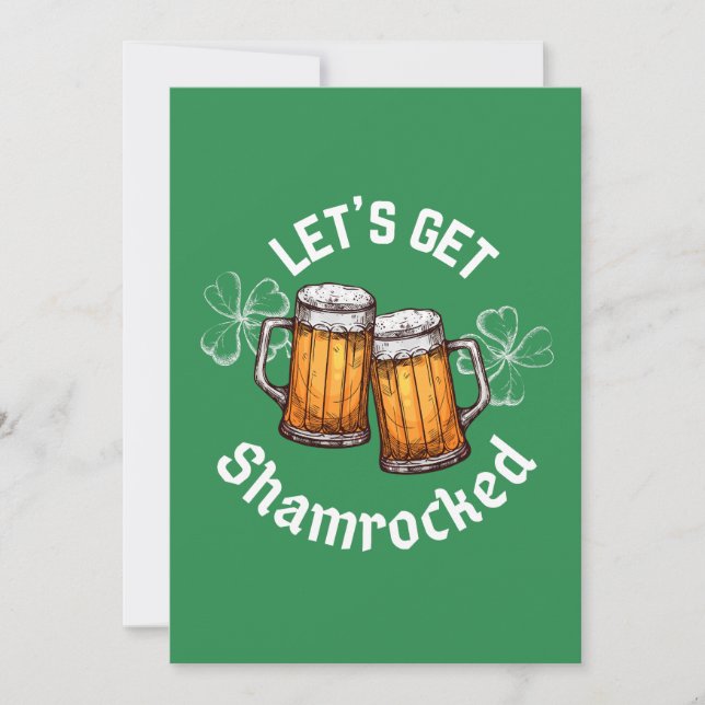 Lass uns den Shamrocked St. Patrick's Day bekommen Einladung (Vorderseite)