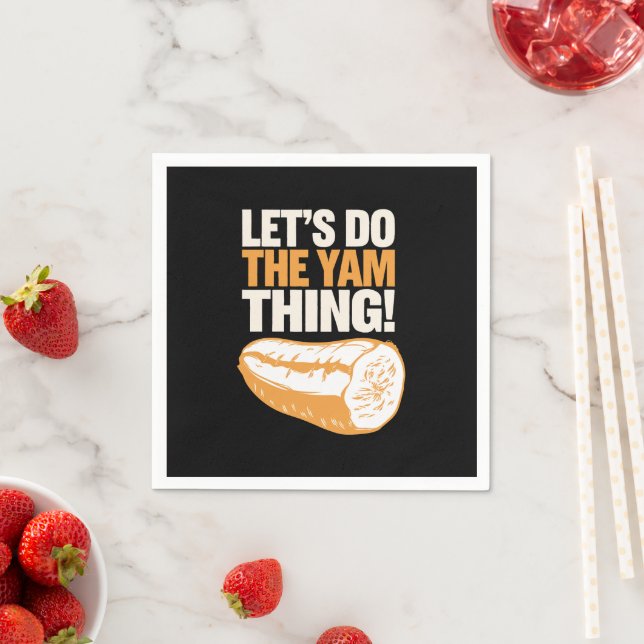 Lass uns den Yam-Thing-Erntedank Süßkartoffeln mac Serviette (Beispiel)