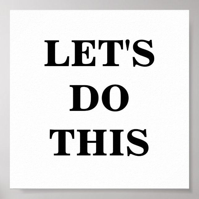 Lass uns dieses Minimalistische Poster machen (Vorne)