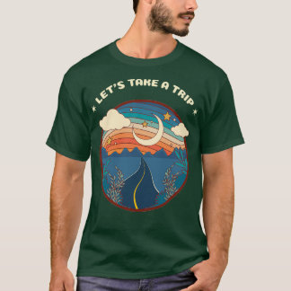 Lass uns eine Reise machen Retro-Camper-Design Gro T-Shirt