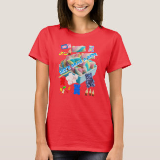 Lass uns einen Bissen holen – Pastell-Marshmallow- T-Shirt