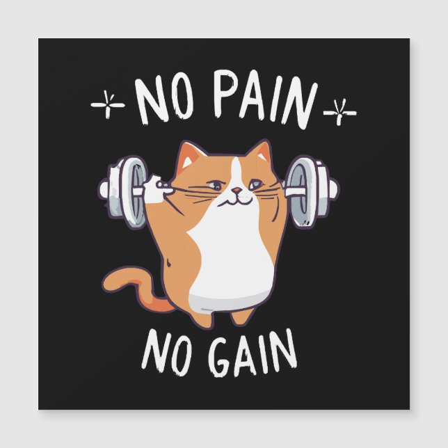 Lass uns etwas Muskel bauen! Gym Time! Magnetkarte (Vorderseite)