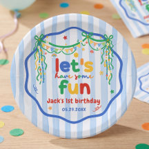 Lass uns etwas Spaß haben Junge Geburtstag Papier 