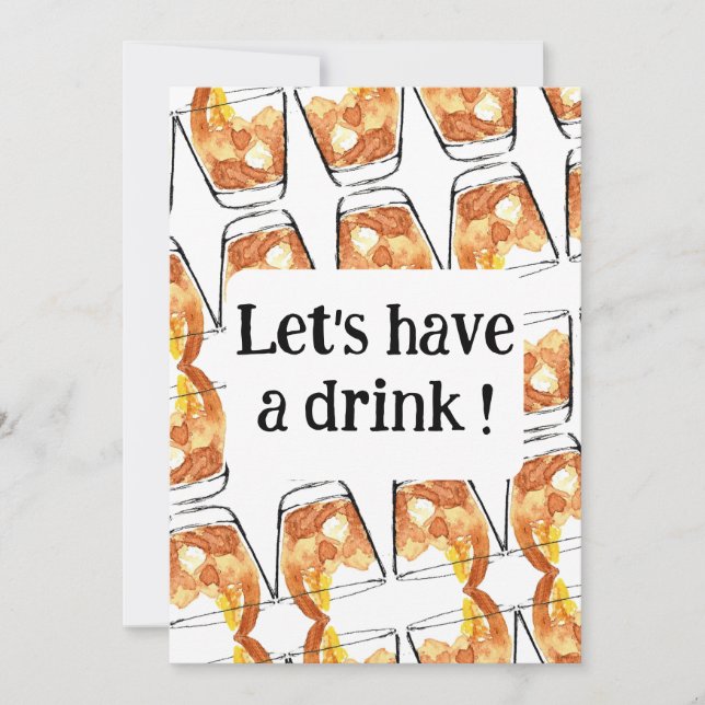 Lass uns etwas trinken ! einladung (Vorderseite)