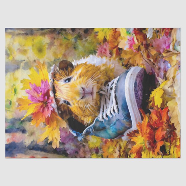 Lass uns Extravagant werden! Guinea Pig in Hut Seidenpapier (Vorderseite)