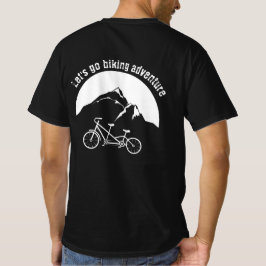 Lass uns Fahrradabenteuer-Männer in Schwarz-Weiß g T-Shirt