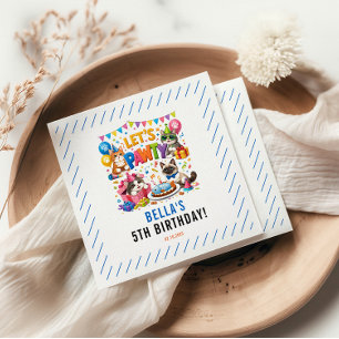 Lass uns feiern Katze 5. Geburtstag   Süßer Katzen Serviette