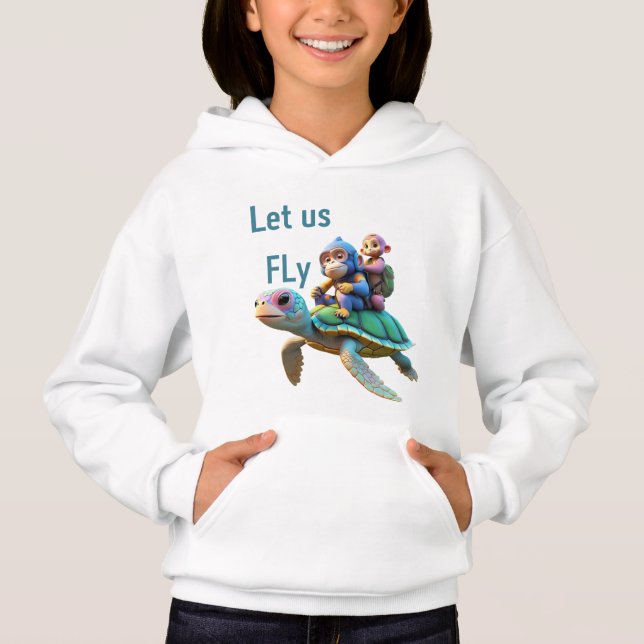 Lass uns FLy faule Schildkröte Hoodie (Vorderseite)