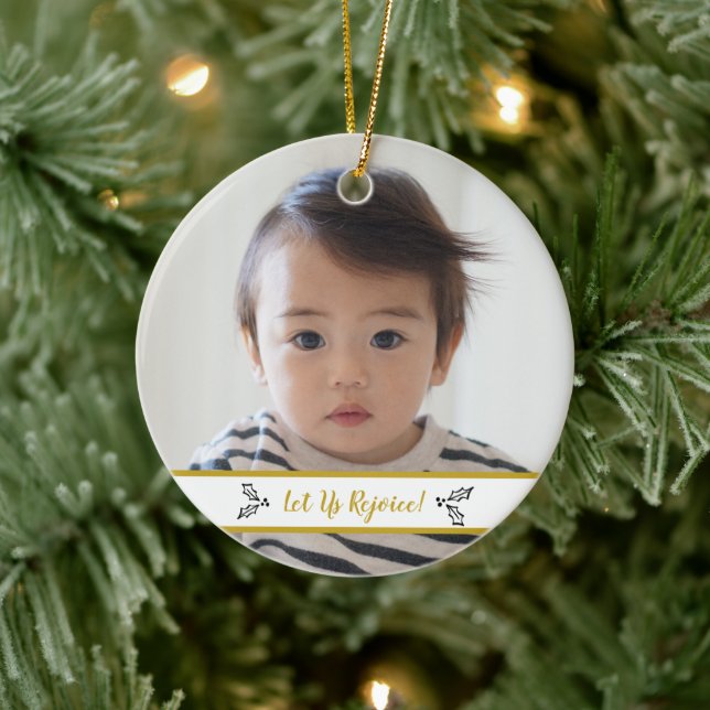 Lass uns Freude | 1. Weihnachtsfest im Baby Keramik Ornament (Baum)