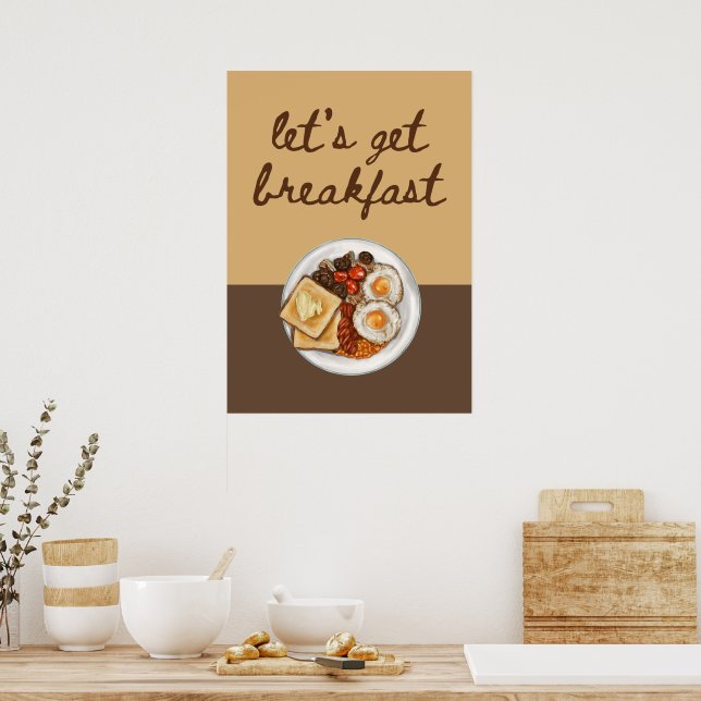 Lass uns frühstücken poster (Küche)