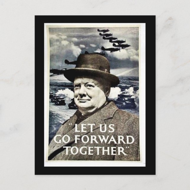 Lass uns für den Krieg Postkarte (Vorderseite)