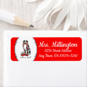 Lass uns gehen! Australischer Schäferhund (blaues 