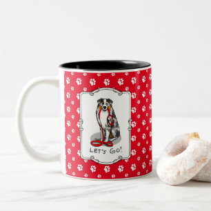 Lass uns gehen! Australischer Schäferhund (blaues  Zweifarbige Tasse