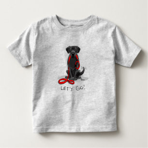 Lass uns gehen! Black Labrador Retriever - Niedlic Kleinkind T-shirt