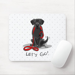 Lass uns gehen! Black Labrador Retriever - Niedlic Mousepad