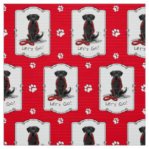 Lass uns gehen! Black Labrador Retriever - Niedlic Stoff