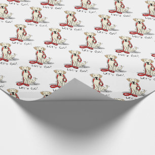 Lass uns gehen! Gelbe Labrador Labrador Retriever Geschenkpapier