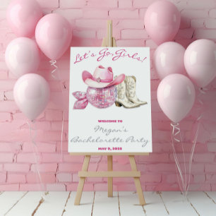 Lass uns gehen, Mädchen! Rosa Disco, Country Bache Poster
