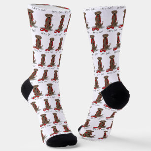 Lass uns gehen! Schokolade Labrador Labrador Retri Socken