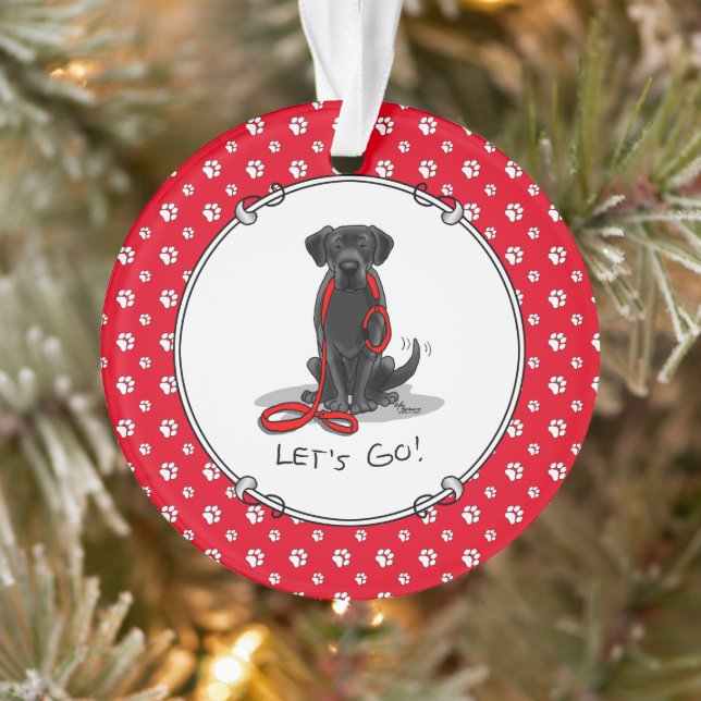 Lass uns gehen! Schwarzer Labrador Retriever - Nie Ornament (Baum)