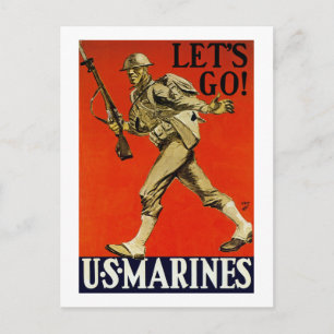 Lass uns gehen! ~ US-Marines Postkarte