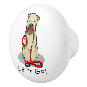 Lass uns gehen! Walk Wheaten Terrier Dog (Weizen 1 Keramikknauf