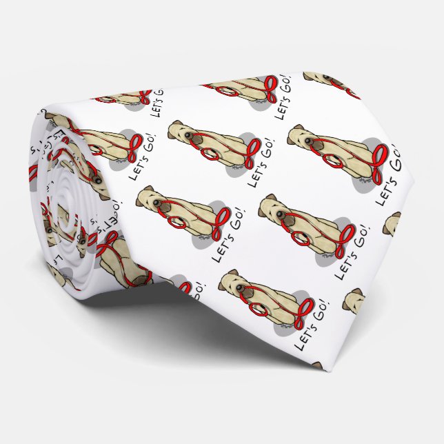 Lass uns gehen! Walk Wheaten Terrier Dog (Weizen 1 Krawatte (Gerollt)