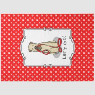 Lass uns gehen! Walk Wheaten Terrier Dog (Weizen 1 Seidenpapier