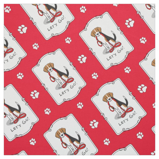 Lass uns gehen! (zu Fuß) Beagle Hund (Farbe 3) Nie Stoff (Muster)