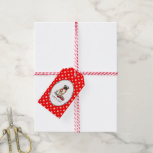 Lass uns gehen! (zu Fuß) Mops Hund (leicht gefaell Geschenkanhänger