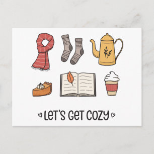 Lass uns gemütlich werden postkarte