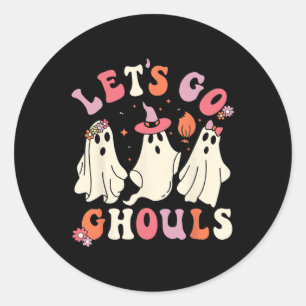 Lass uns Ghouls Funny Spooky Ghost Halloween für G Runder Aufkleber