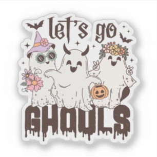 Lass uns Ghouls Halloween gehen Aufkleber