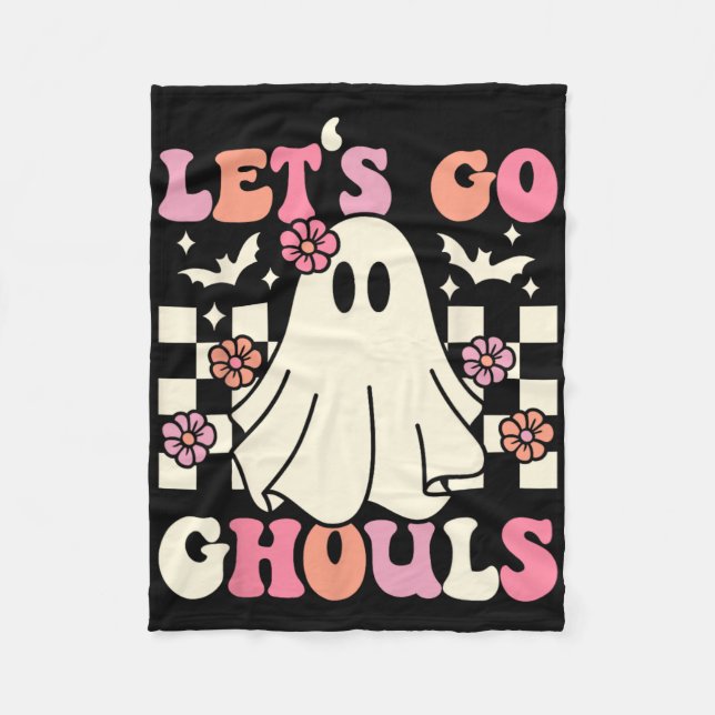 Lass uns Ghouls Halloween Ghost Kostüm Retro Groo  Fleecedecke (Vorderseite)