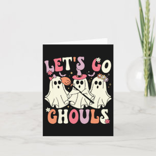 Lass uns Ghouls Halloween Ghost Kostüm Retro Groo  Karte