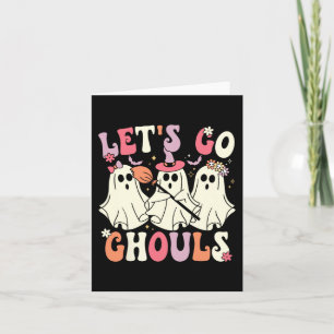 Lass uns Ghouls Halloween Ghost Kostüm Retro Groo  Karte