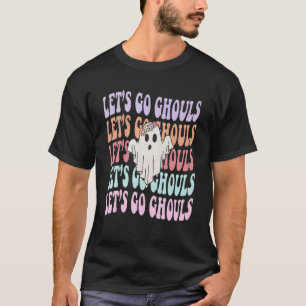 Lass uns Ghouls Niedlich Ghost Groovy Retro Hallow T-Shirt