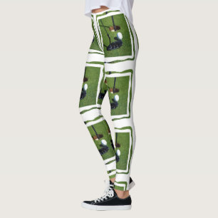 Lass uns Golf spielen. Leggings
