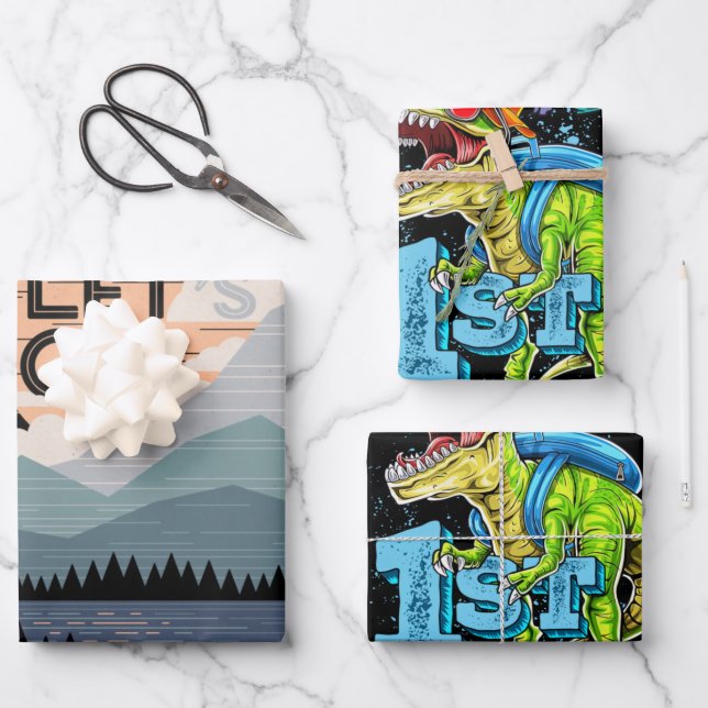 Lass uns ins Camping gehen, ins Lager gehen Geschenkpapier Set (Vorderseite)