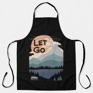 Lass uns ins Camping gehen, ins Lager gehen Schürze