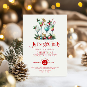 Lass uns Jolly Christmas Cocktail Party einladen Einladung