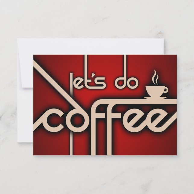 lass uns Kaffee trinken Einladung (Vorderseite)