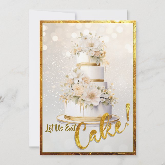 Lass uns Kuchen essen! Einladung (Vorderseite)