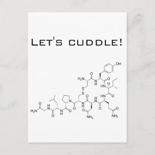 Lass uns kuscheln! Oxytocin Postkarte