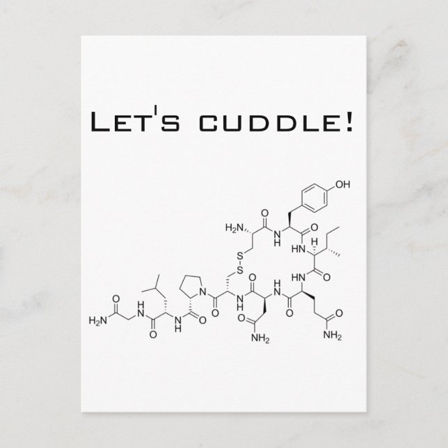 Lass uns kuscheln! Oxytocin Postkarte (Vorderseite)