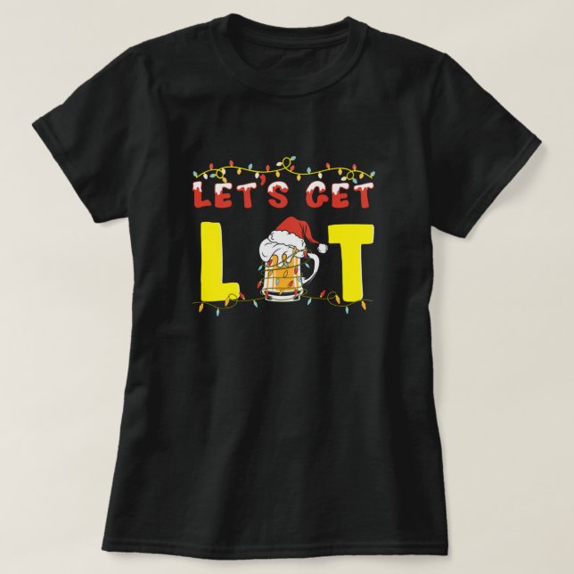 Lass uns Lit Shirt Adult Weihnachten Weihnachten (Design vorne)