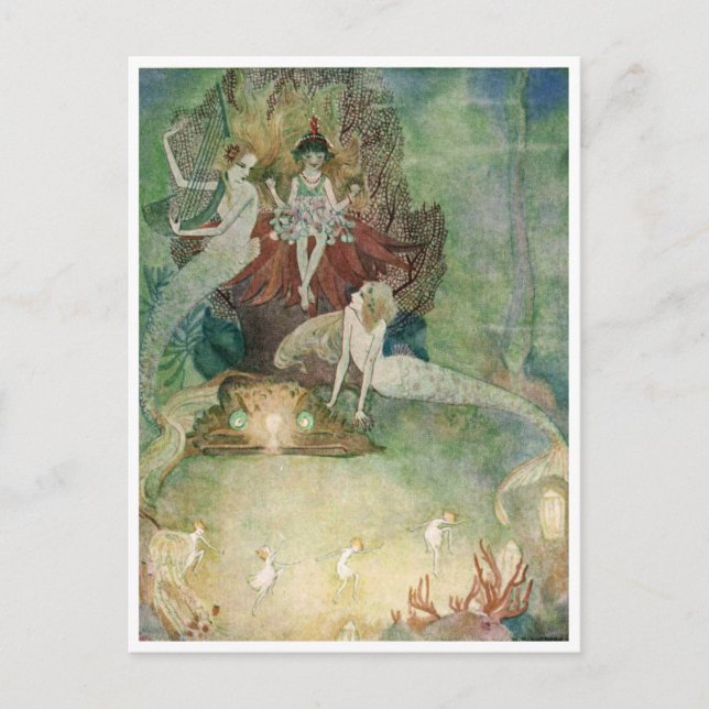 Lass uns Mermaids Together by Dorothy Lathrop sein Postkarte (Vorderseite)