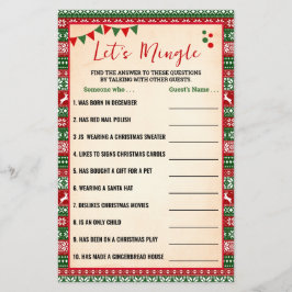 Lass uns Mingle finden Gast hässliches Pullover Sp Flyer