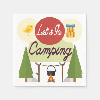 Lass uns Napkins Camping gehen Serviette