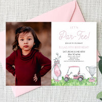 Lass uns Par-T-Shirt machen! Pink Golf Picture Bir